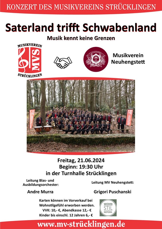 Konzert 2024 Musikverein Strücklingen - Saterland trifft Schwabenland