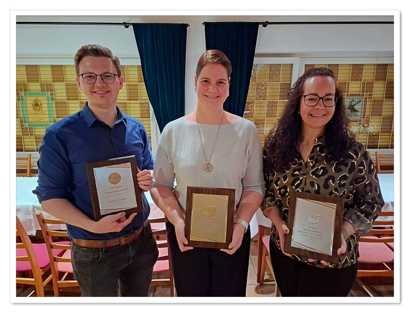 Ehrung Vorstandstätigkeit Ehrung Vorstandstätigkeit