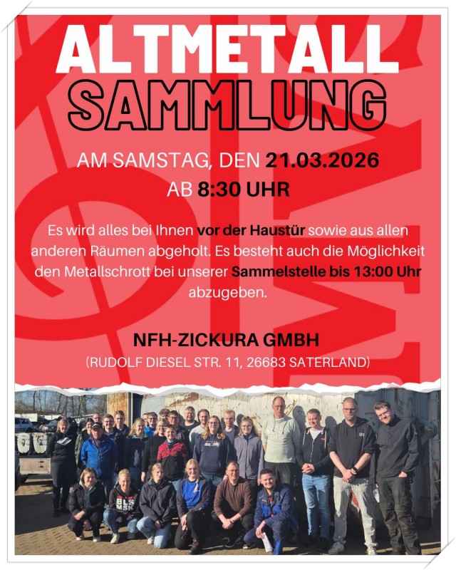 Altmetallsammlung 2026 Altmetallsammlung 2026
